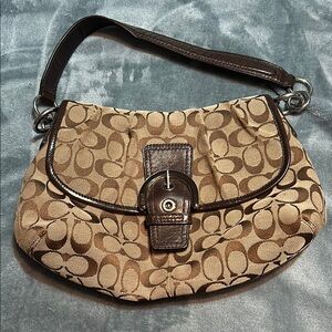 Coach Brown Signature Shoulder Bag